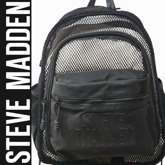 Steve Madden BSuki Mesh Backpack w/Laptop Case- Black main image 7